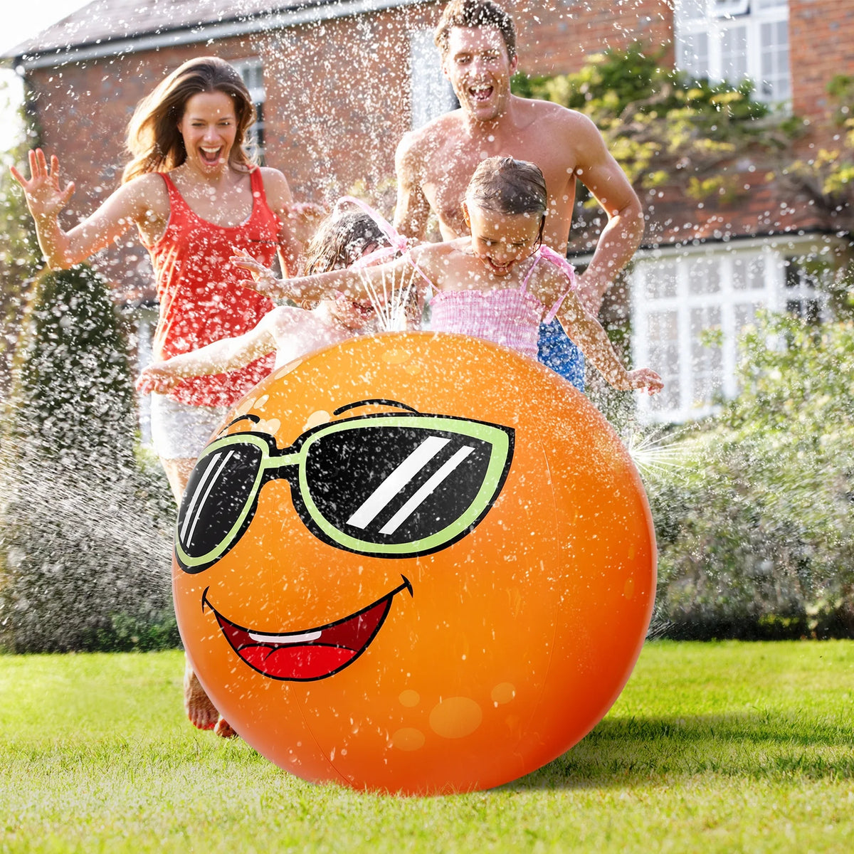 Orange Shaped Inflatable Sprinkler Water Toy X221308
