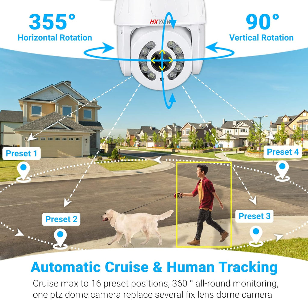 5MP WiFi Wireless Spotlight Camera with 5X Optical Zoom O63979