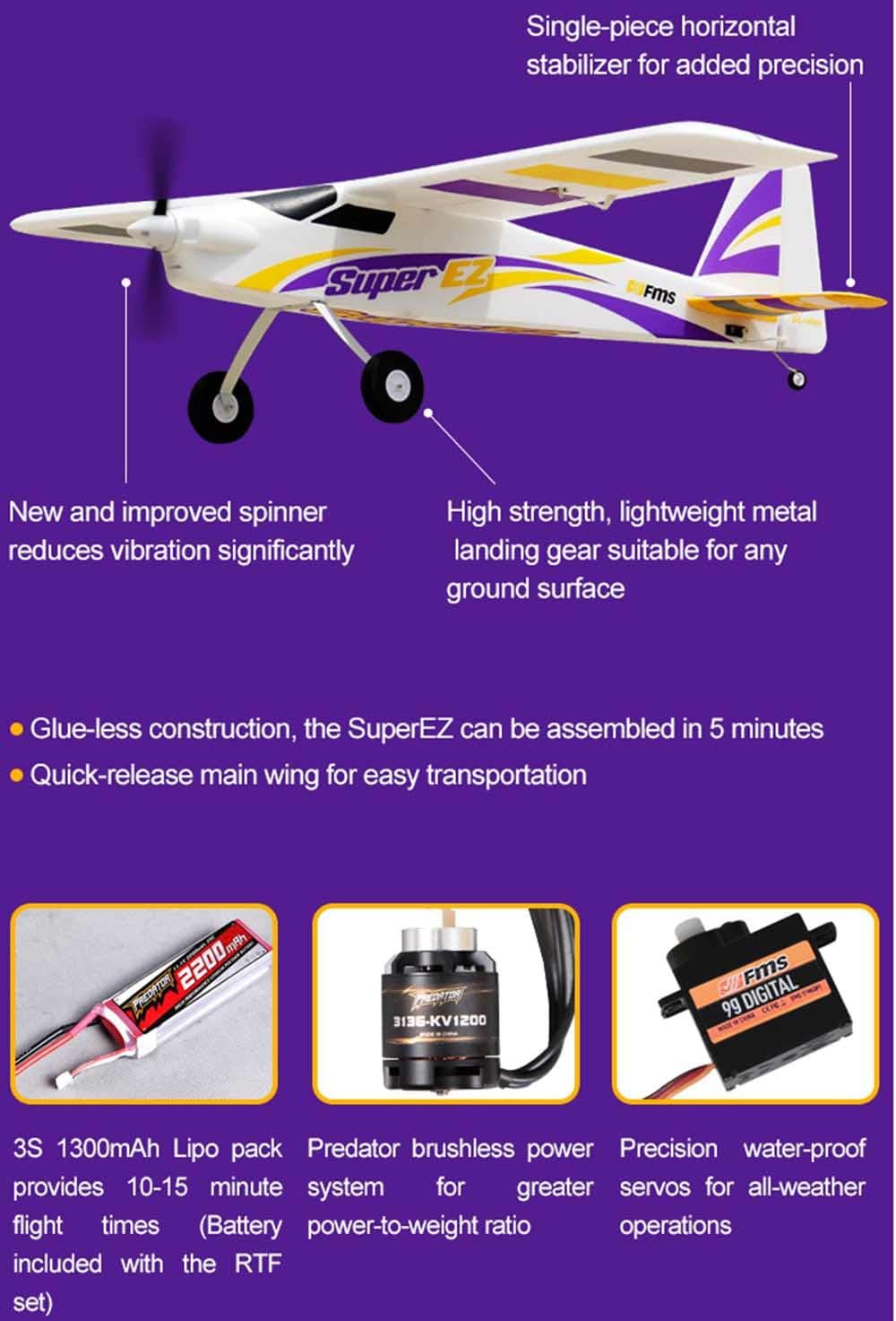 Remote Control Airplane RTF 1220mm Wingspan 4CH Water Sea Plane X408019