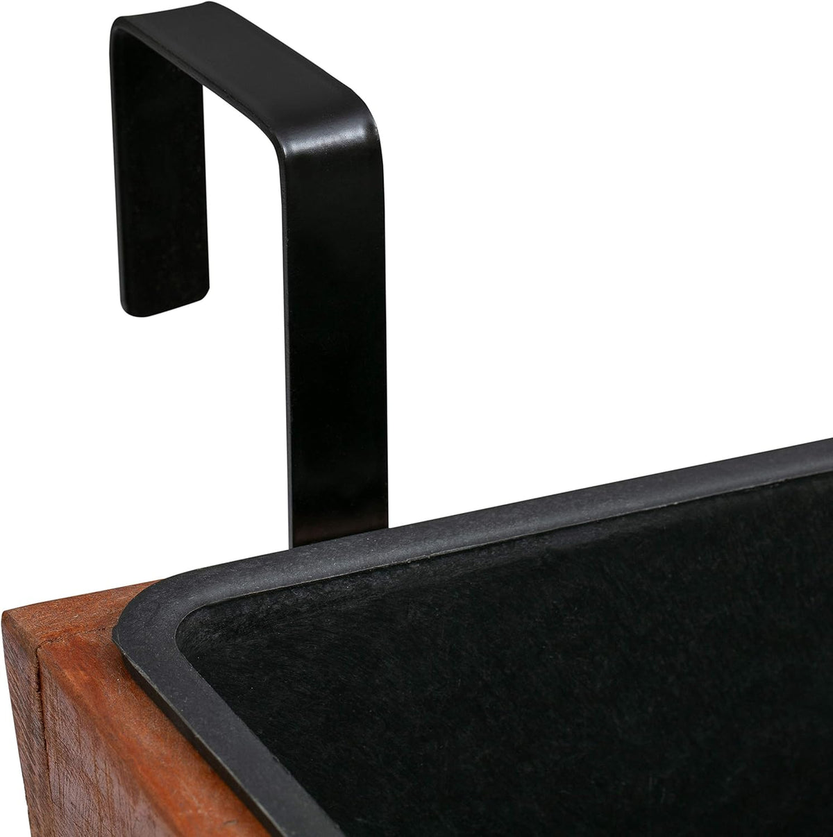 Recycled Wood Rectangular Hanging Planter, 2-Pack, Brown, 18.9" x 7.87" x 7.5" A313667