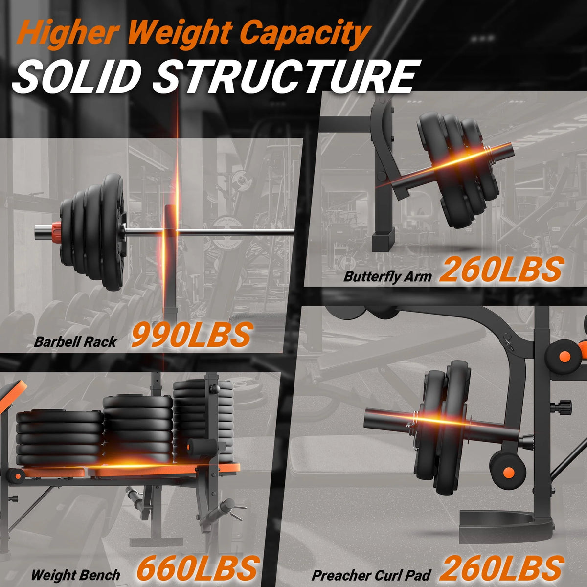 6 Positions Adjustable Foldable Weight Bench R85099