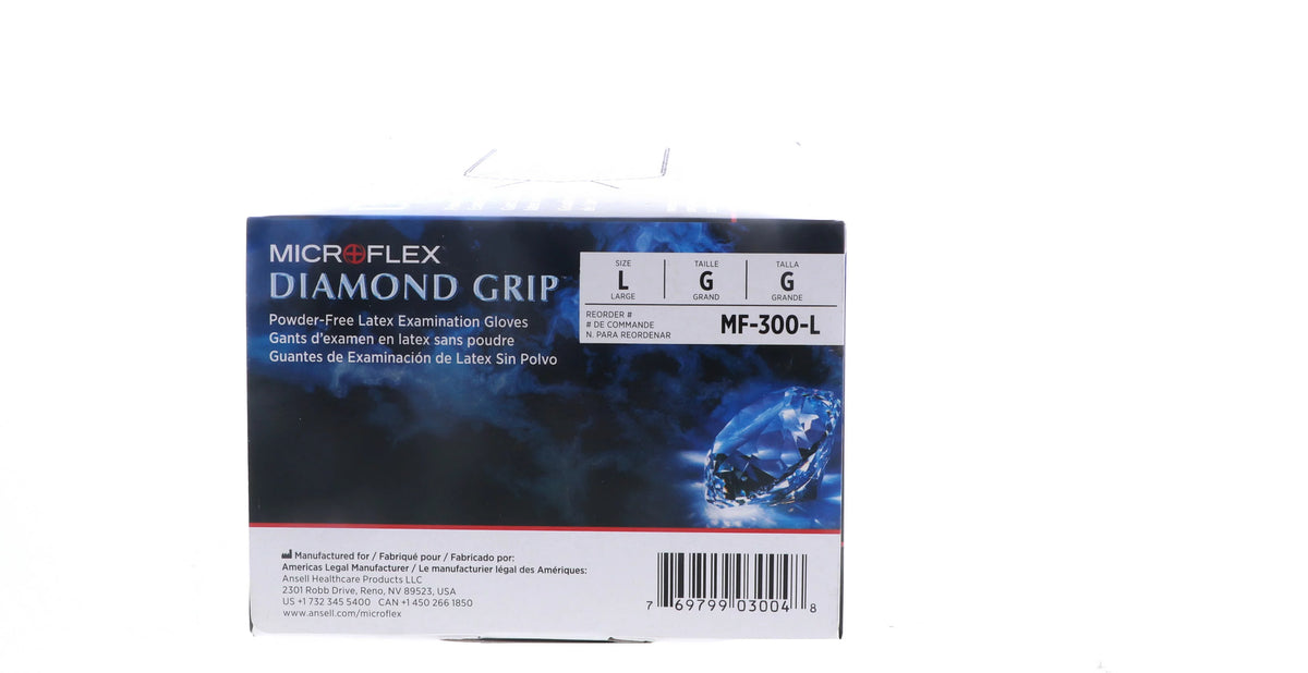 Large White Powder-Free Latex Examination Gloves K456
