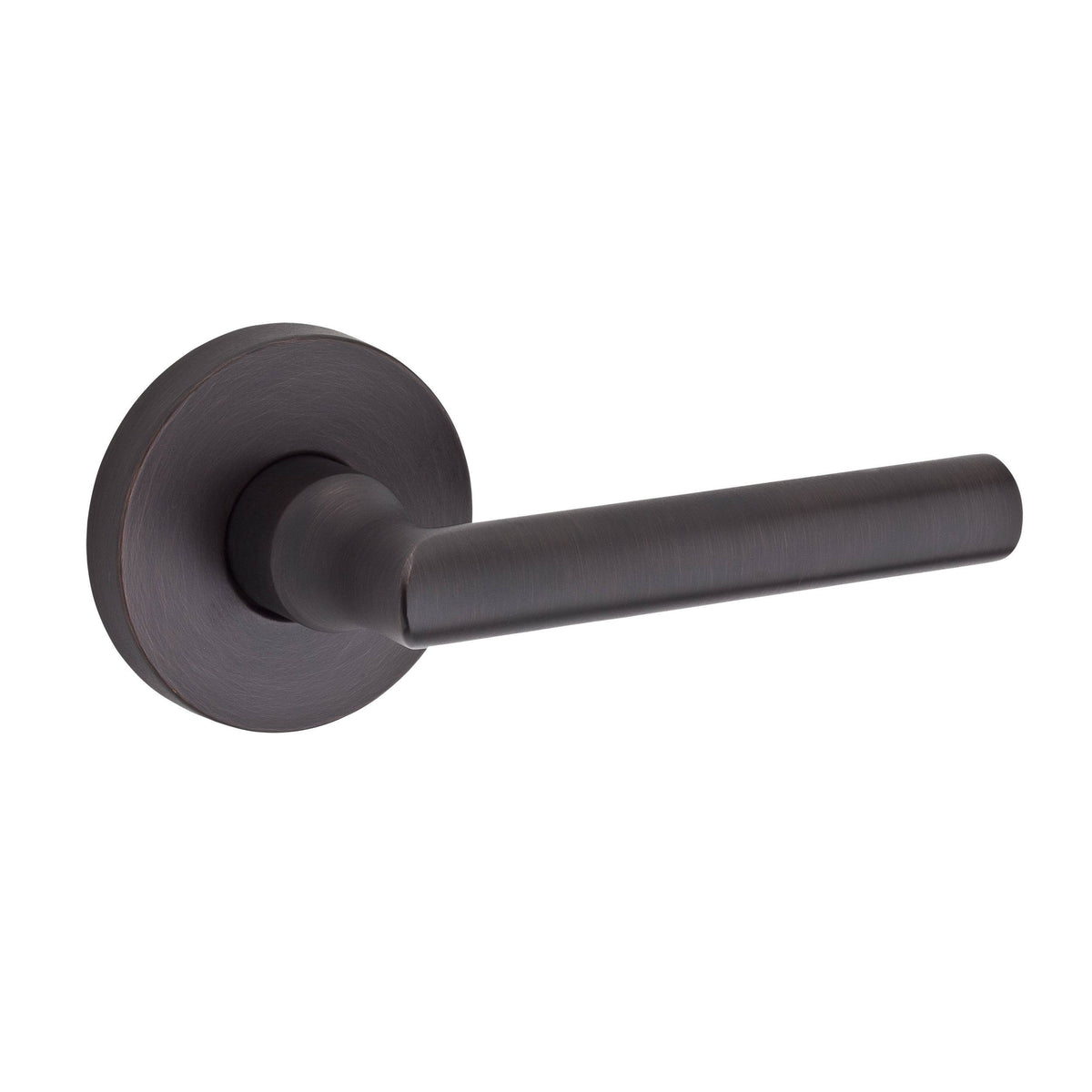 Entry Tube Lever and Contemporary Round Rose Venetian Bronze Finish G607