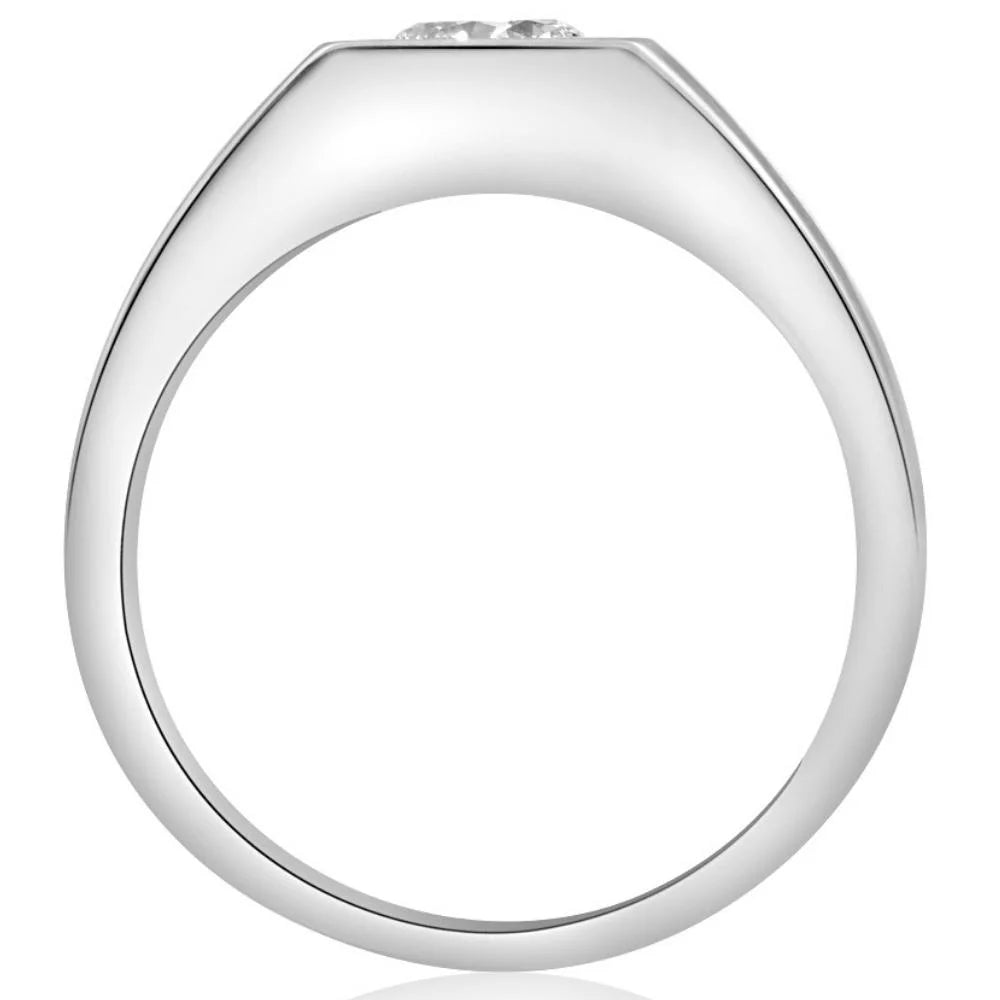 10k White Gold Men's Diamond Wedding Ring D78901