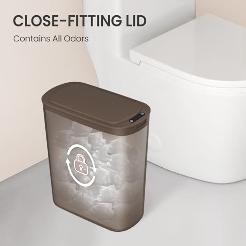 Automatic Motion Sensor 2.6 Gallon Touchless Trash Can White U602981