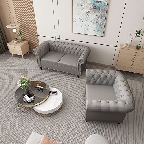 Beige Velvet Sofa Loveseat Chair 3 Piece Set J195172