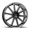 Gloss Black Milled Stainless Steel Lip L826