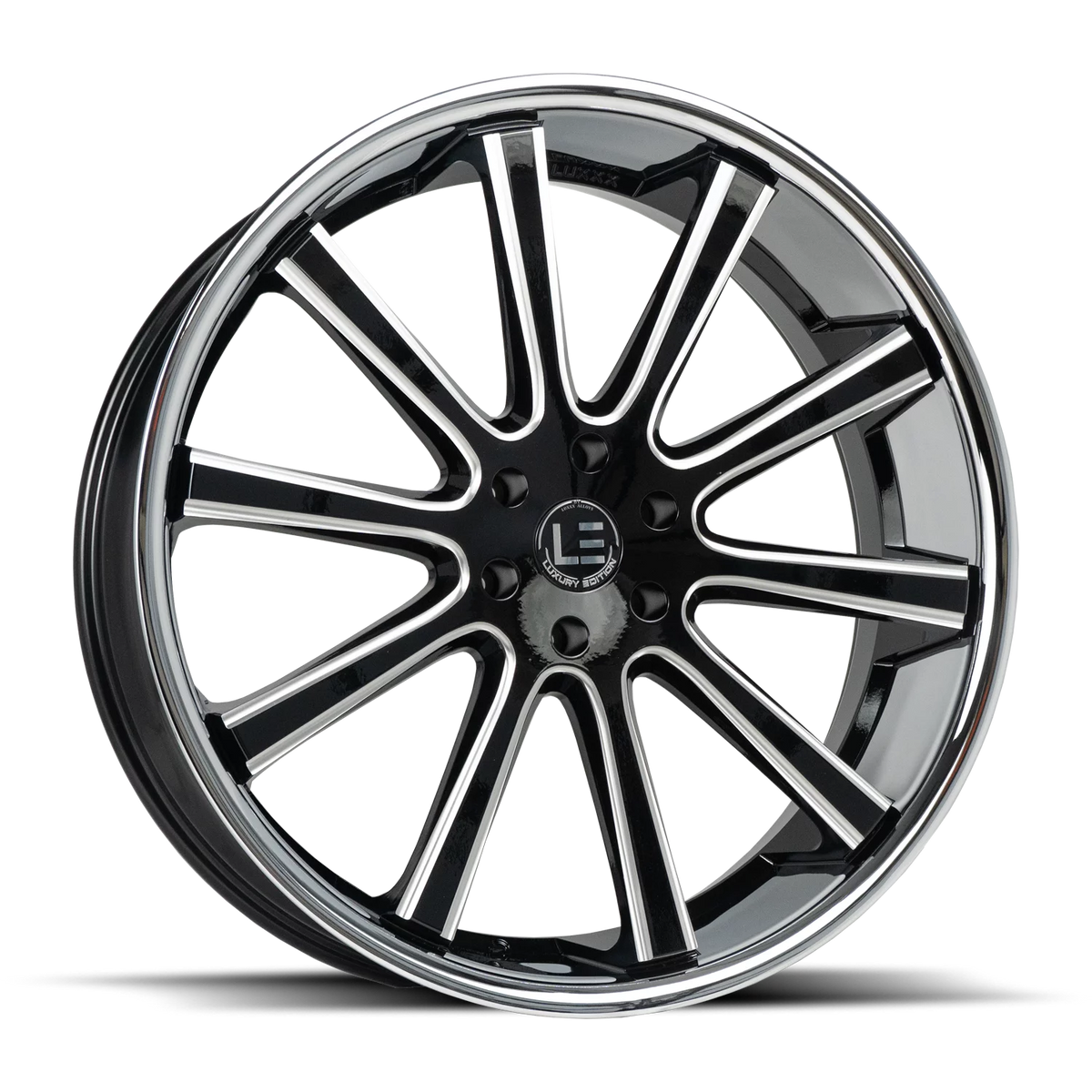 Gloss Black Milled Stainless Steel Lip L826