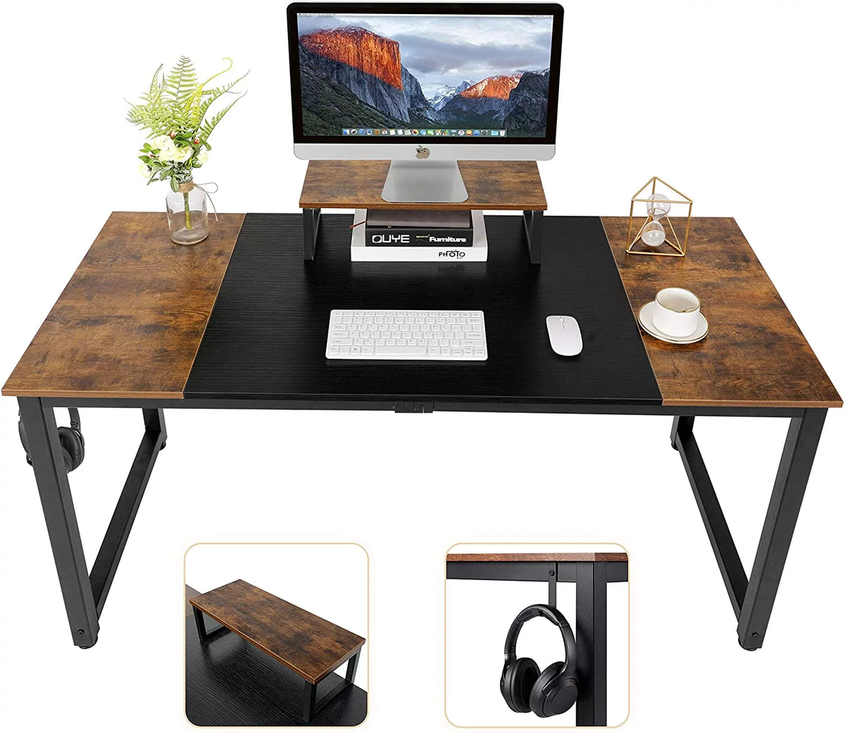 Computer Desk with Monitor Stand Q698