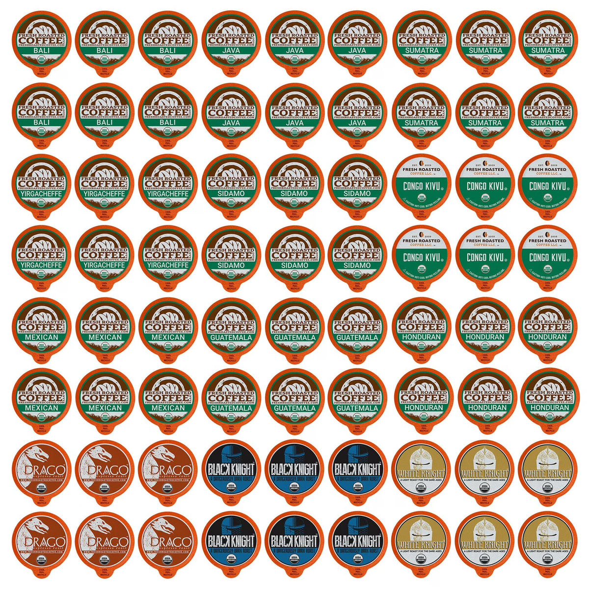 Organic Coffee Pod Sampler, 72 Count N615016