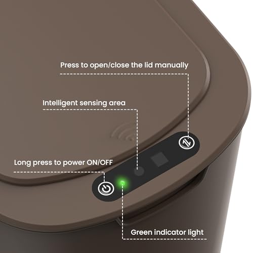 Automatic Motion Sensor 2.6 Gallon Touchless Trash Can White U602981