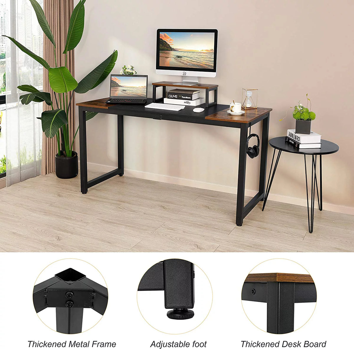 Computer Desk with Monitor Stand Q698