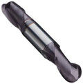 3/8x22 Diam, 9/16x22 LOC, 2 Flute Solid Carbide Ball End Mill, TiAlN Finish, Double End, 2-1/2x22 OAL, 3/8x22 Shank U31741