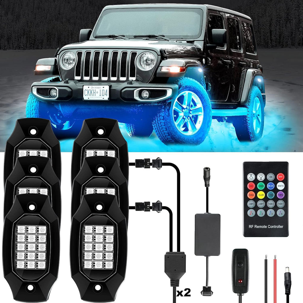 RGBW LED Rock Lights Under Car Lighting Kit 8Pods P958608