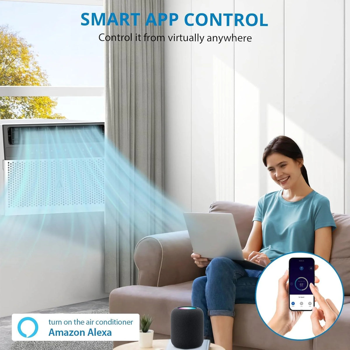 6000 BTU Window Air Conditioner with Remote Control and Washable Filter R5170