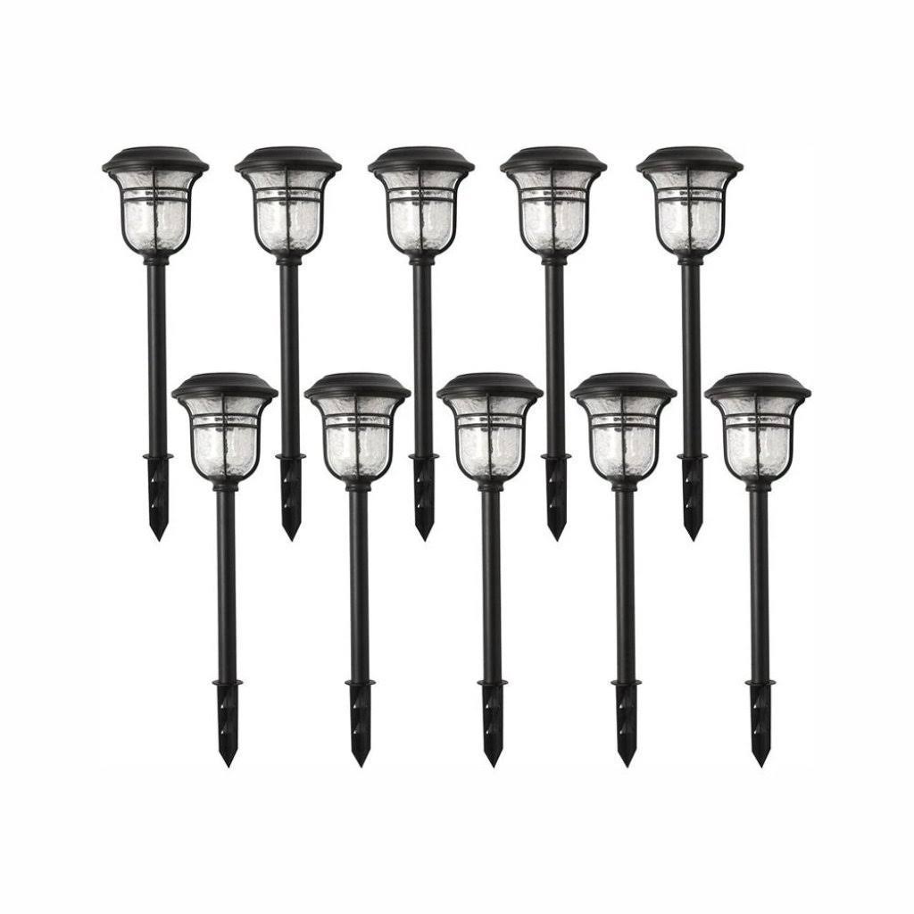 Black LED 3000K Landscape Path Light 10-Pack J58069