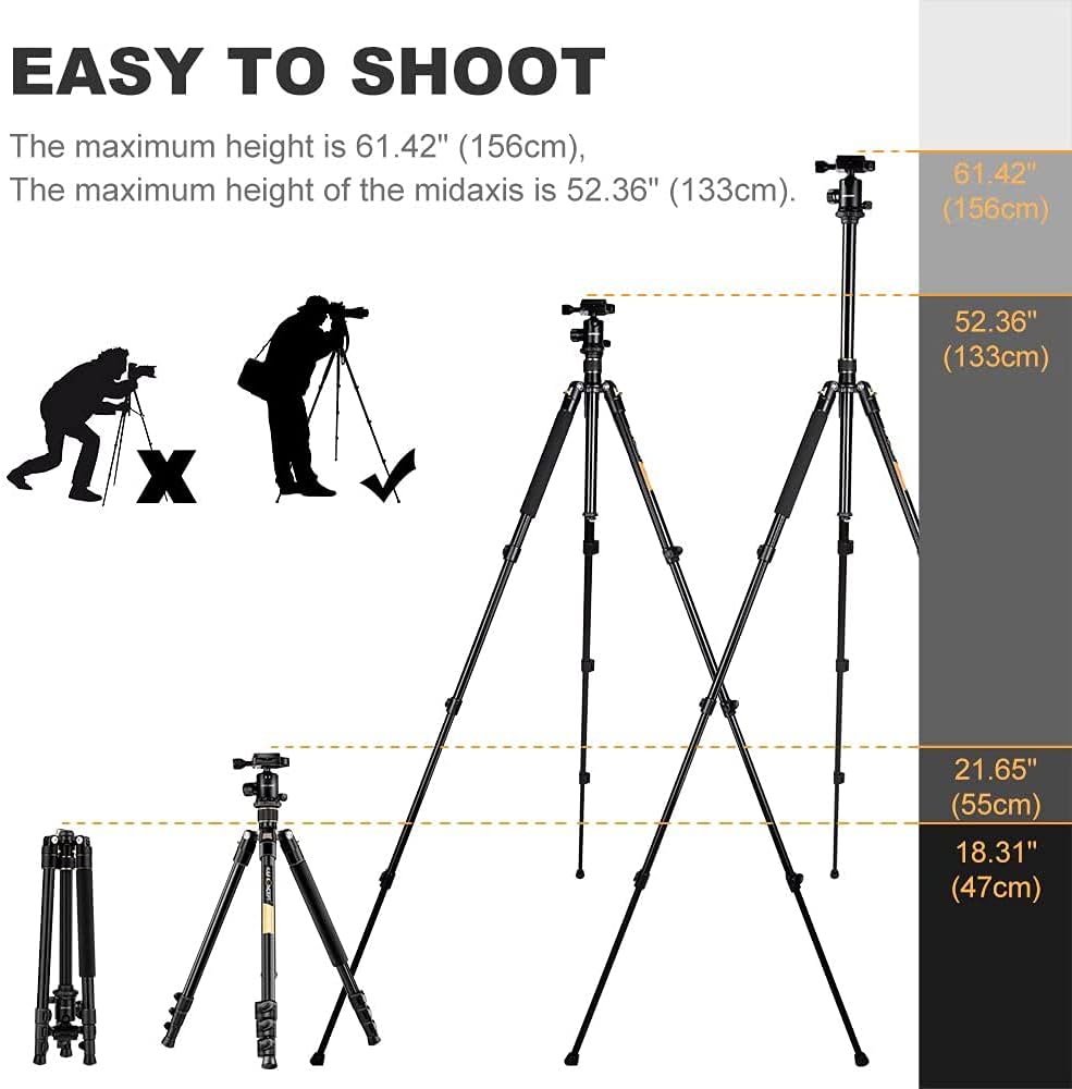62'' Aluminum Camera Tripod with Ball Head S576555