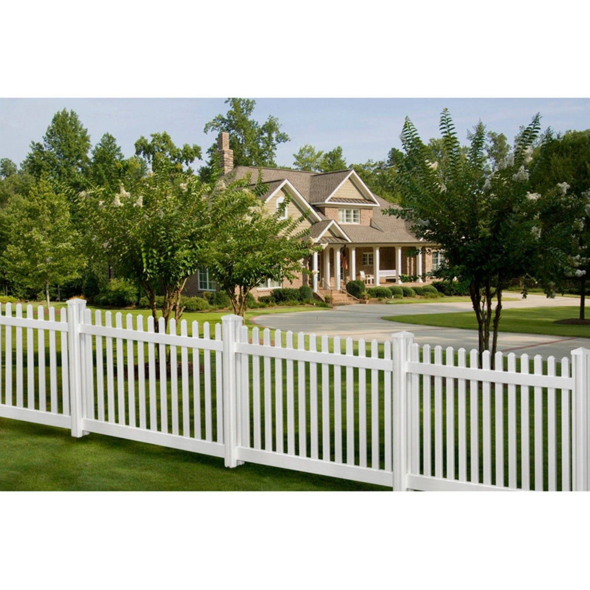 White Picket Fence with Post and Cap K3666