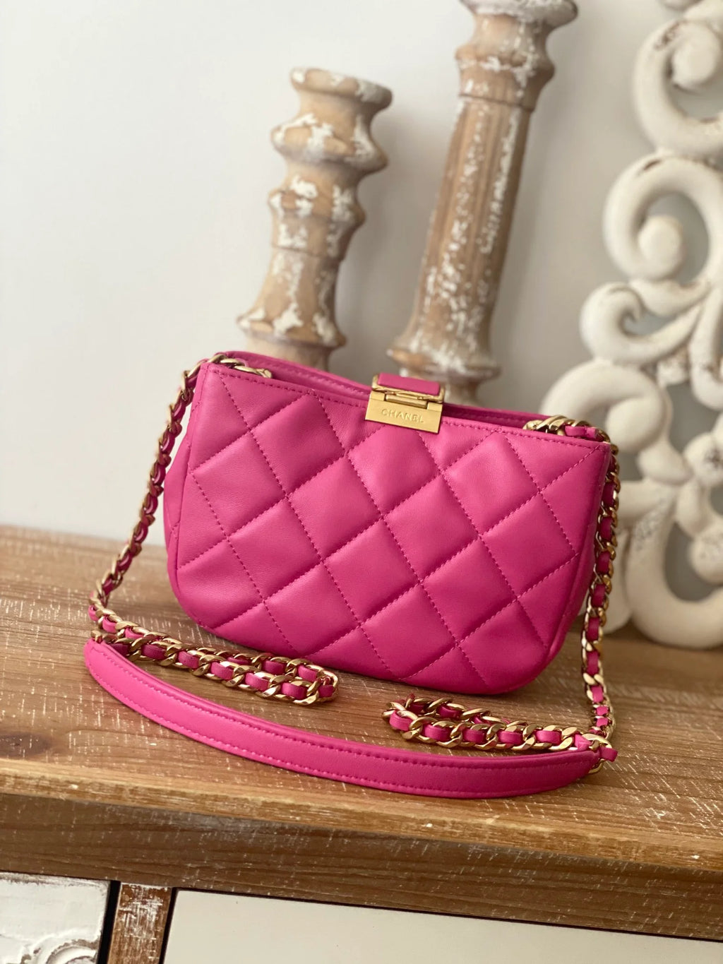 Small Hobo Bag Gold Hardware Pink F355139