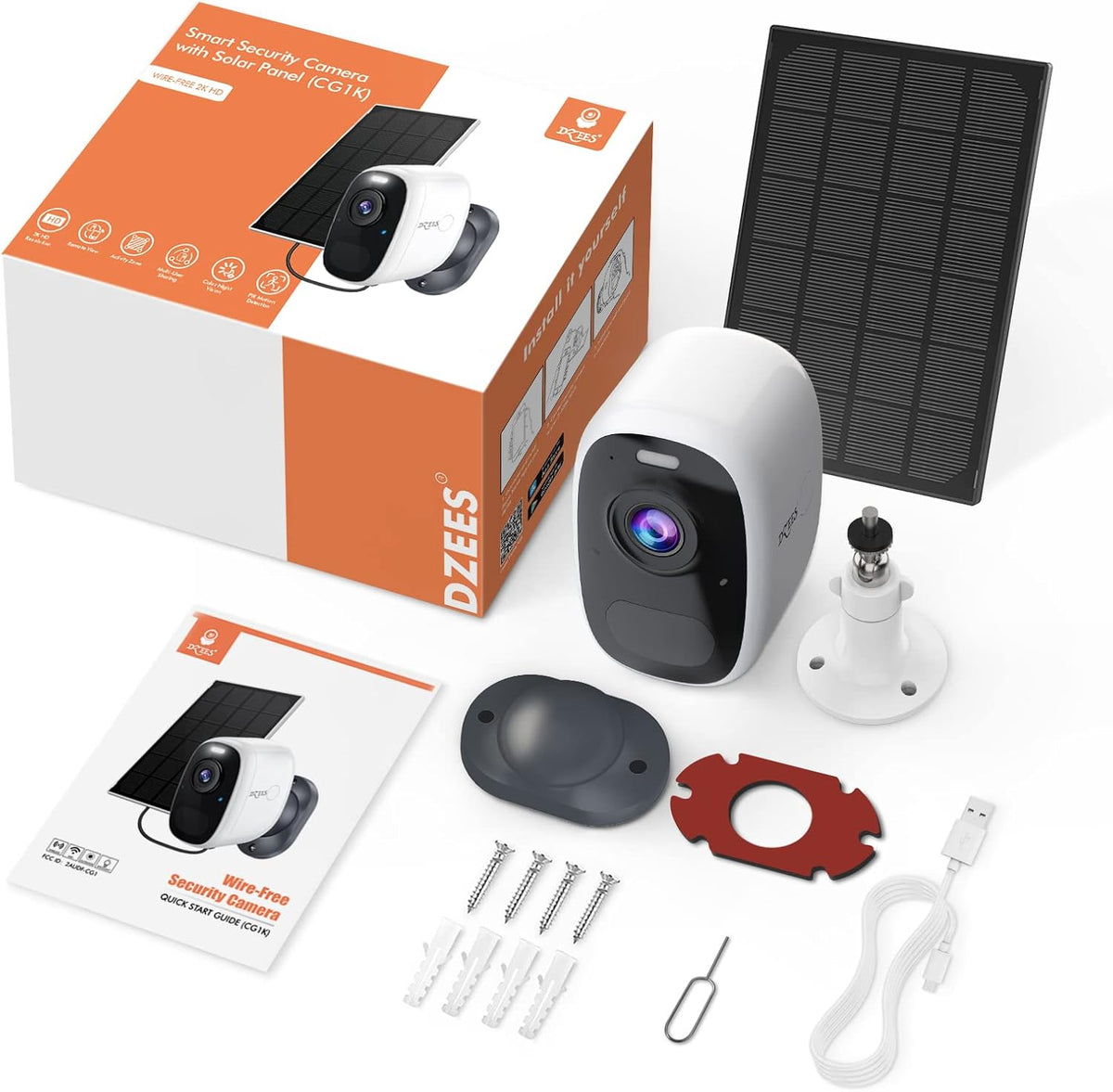 2K Solar Security Camera with Solar Panel R969