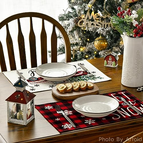 Buffalo Plaid Christmas Placemats Set of 4 R3121