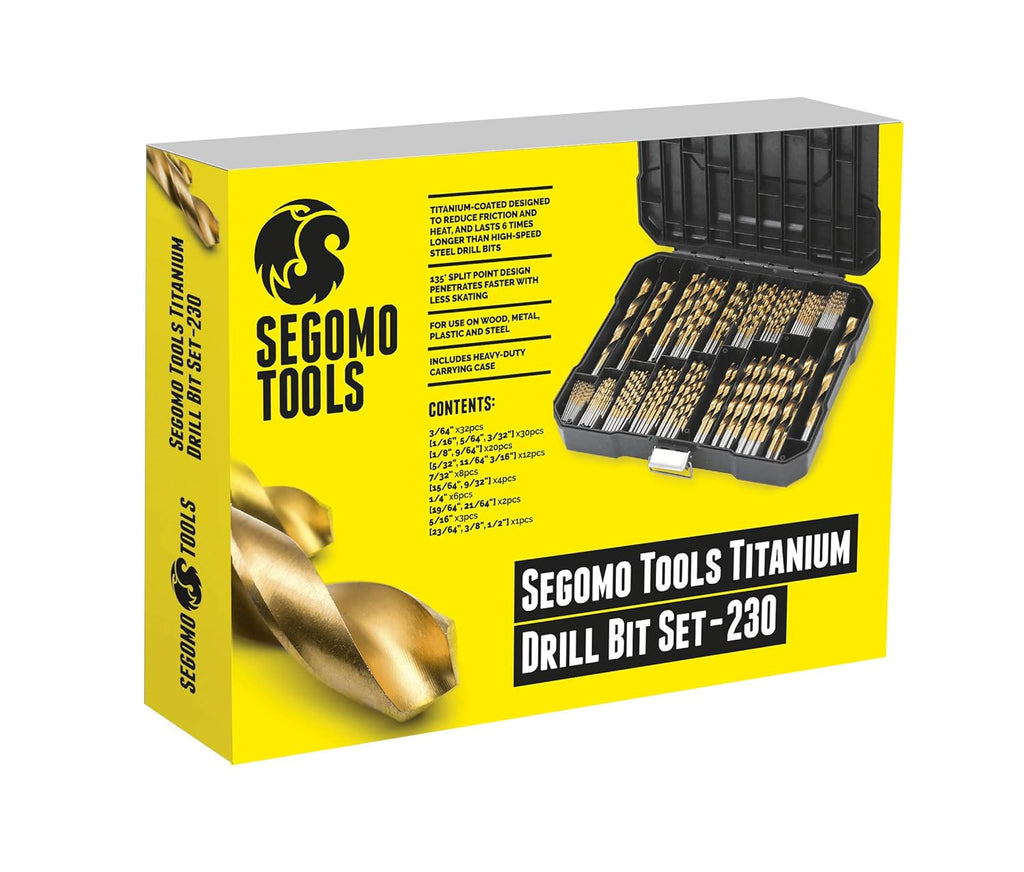 230 Piece HSS Titanium Twist Drill Bit Set I678613