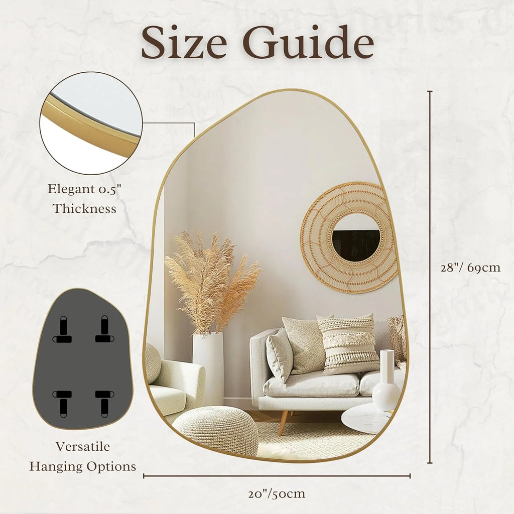 Irregular Asymmetrical Wall Mirror Y94099