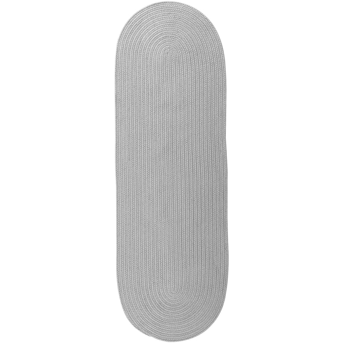 Gray Oval Reversible Braided Runner J89536