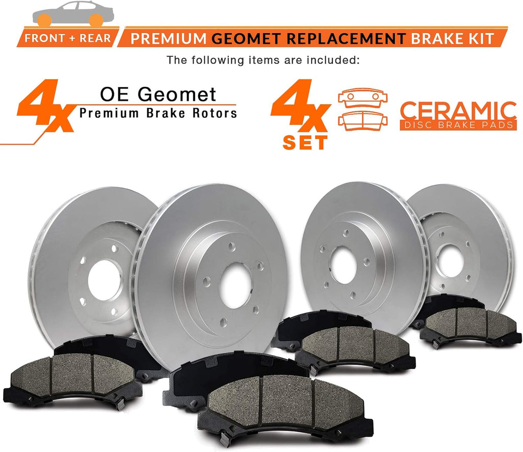 Max Brakes Geomet OE Rotors with Carbon Ceramic Pads N9720