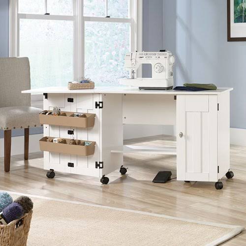 Soft White Sewing Craft Cart N72898