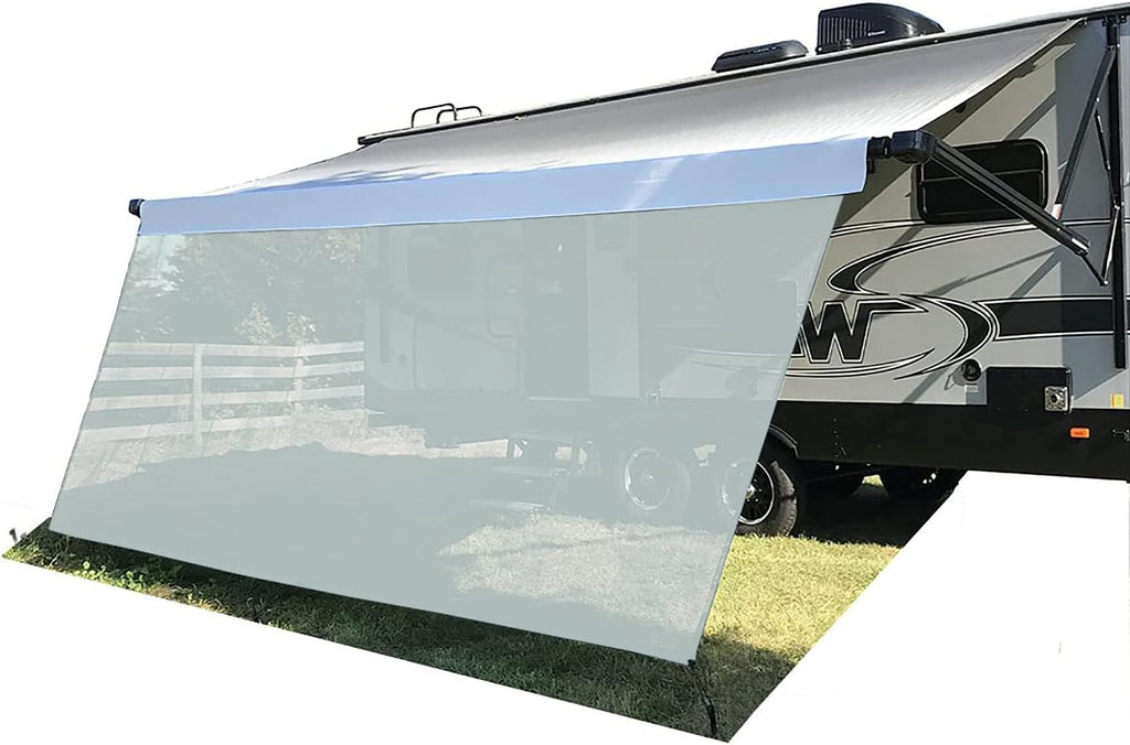 Black Mesh RV Awning Sun Shade Screen 8' X 15' 3'' I81020