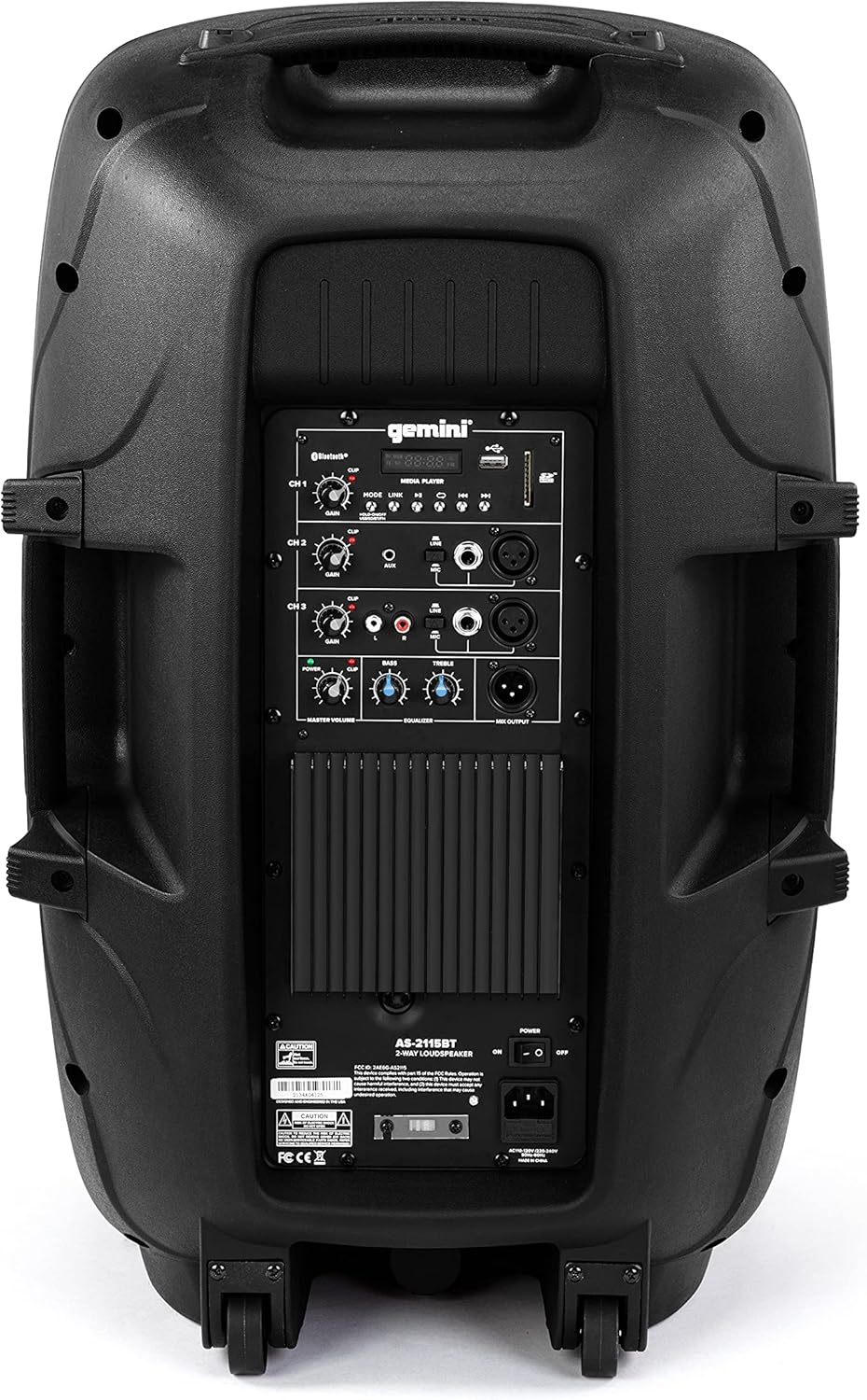 15 Inch 2000W 2-Channel PA DJ Monitor Speakers R7299