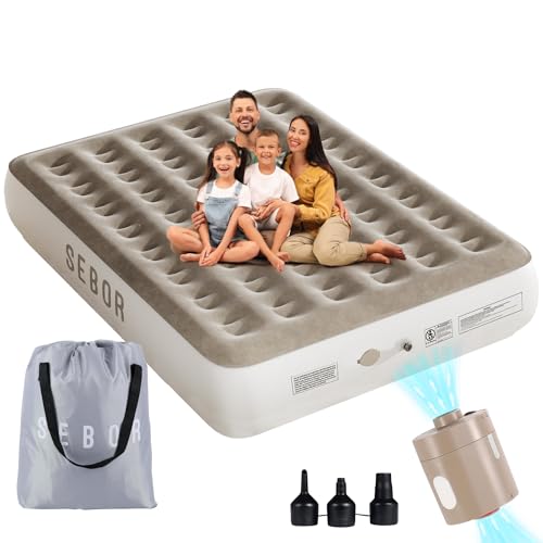 Queen Air Mattress with Built in Pump, 18" I134819