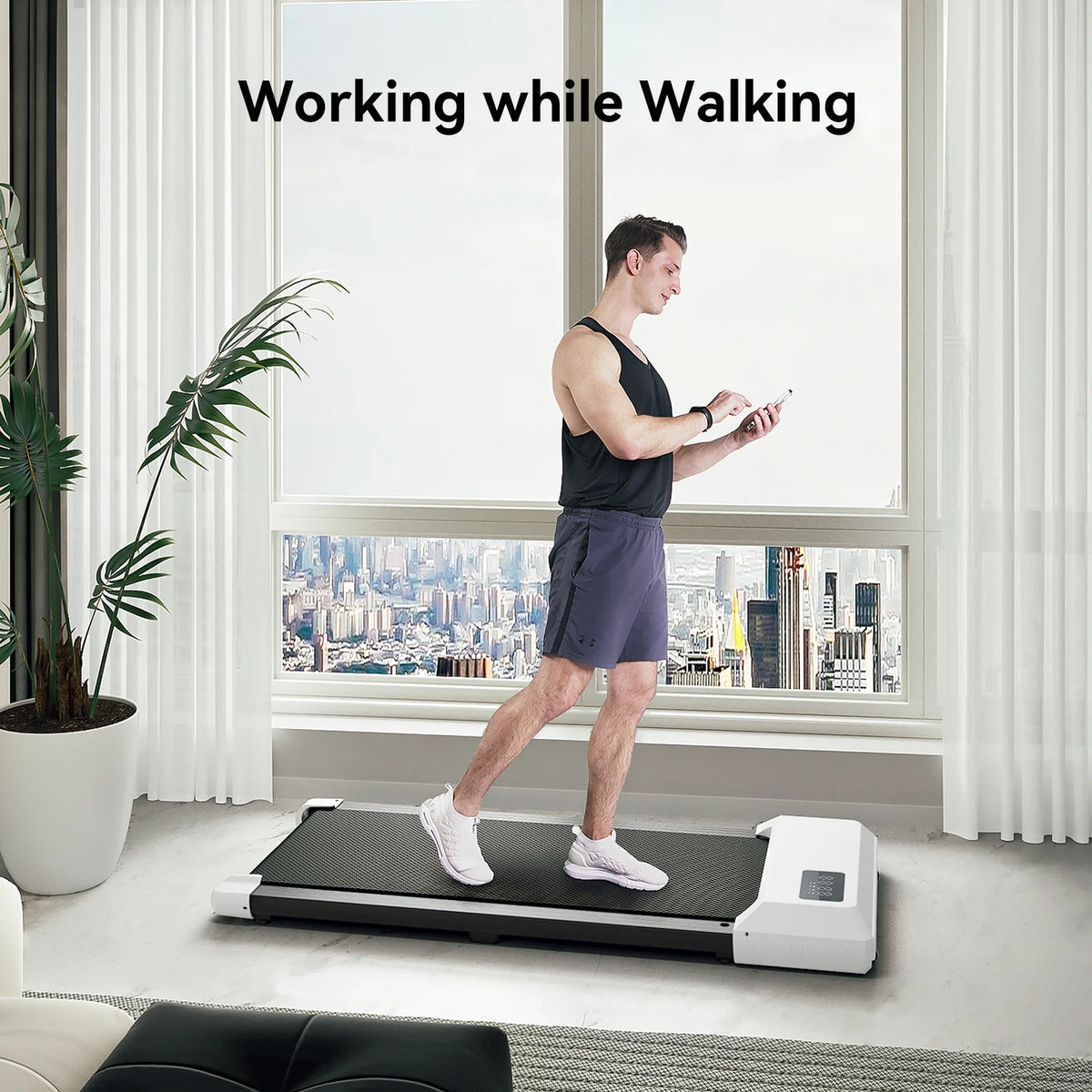 Walking Pad with Remote Control, 2 in 1 Under Desk Treadmill, 300lbs Capacity with LED Display P18044