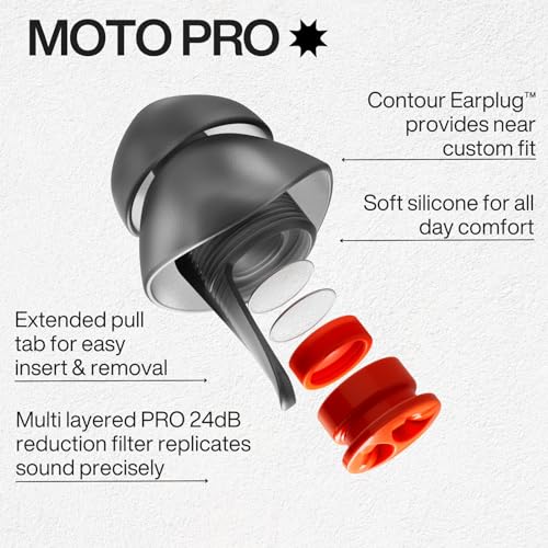 Reusable Motorcycle Earplugs with High Fidelity Filter U711795