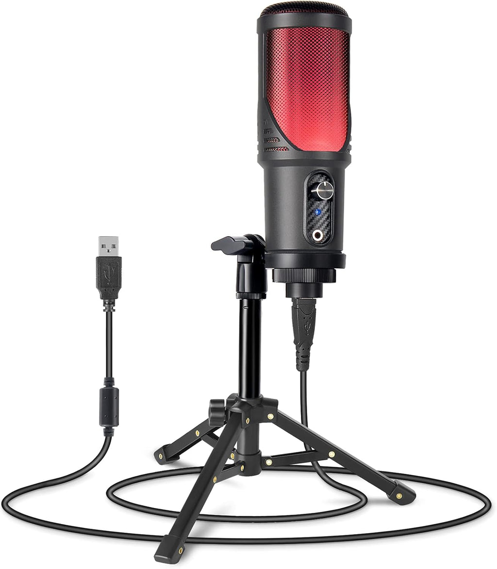 Red LED USB Condenser Microphone, Cardioid, Pack of 2 A888932