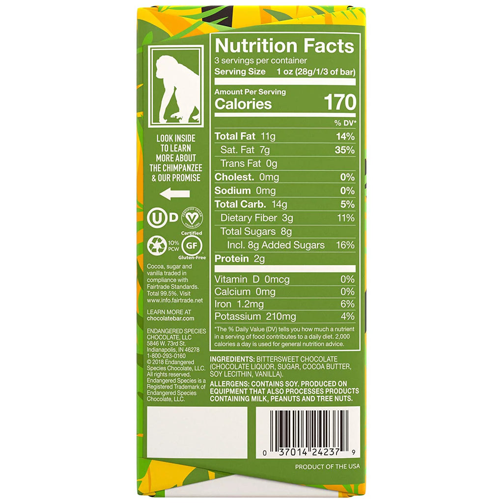 Dark Chocolate 72% Cocoa Bar 3 oz Pack of 3 N74577