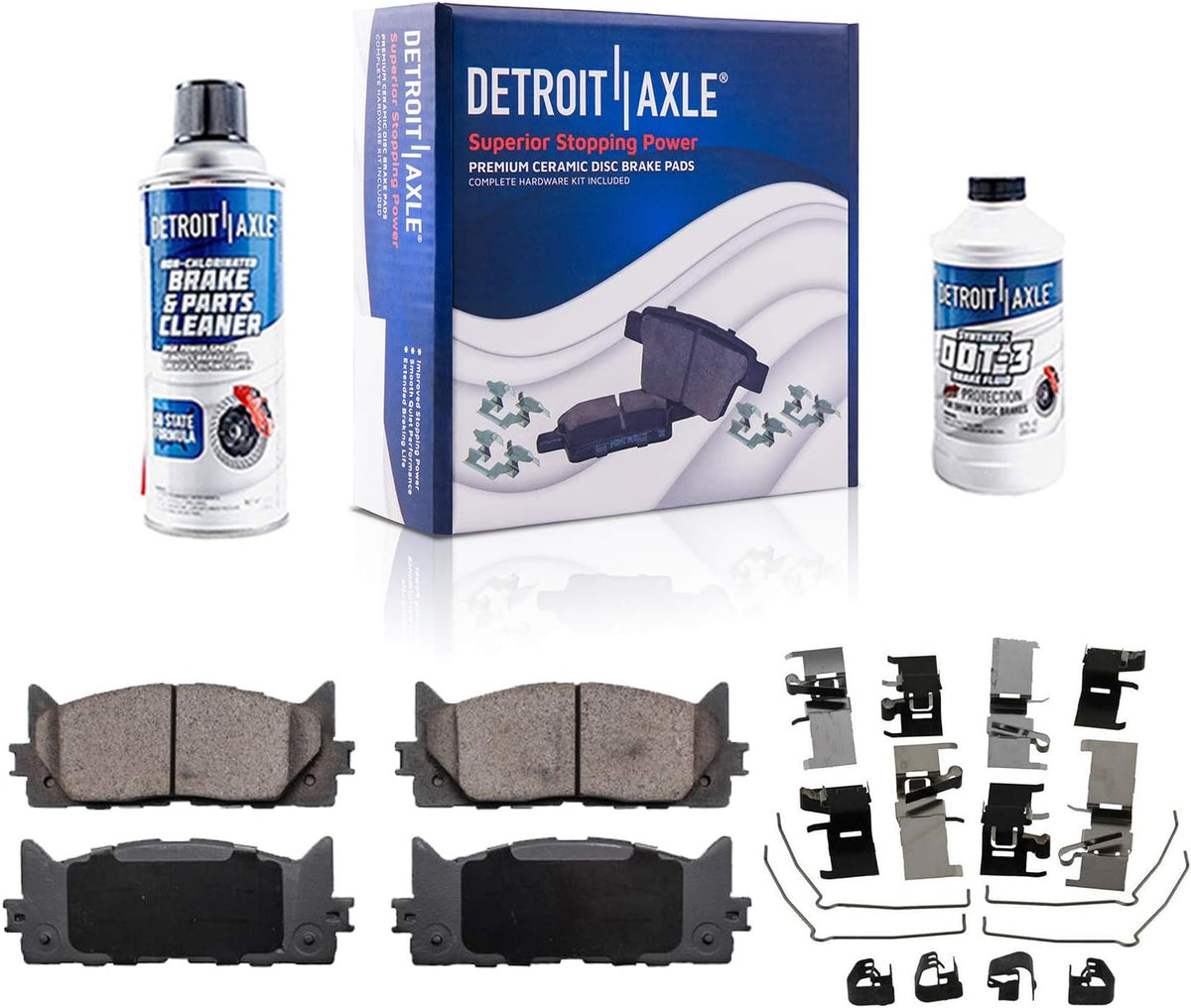 Front & Rear Disc Rotors + Ceramic Brake Pads 10pc Set O266