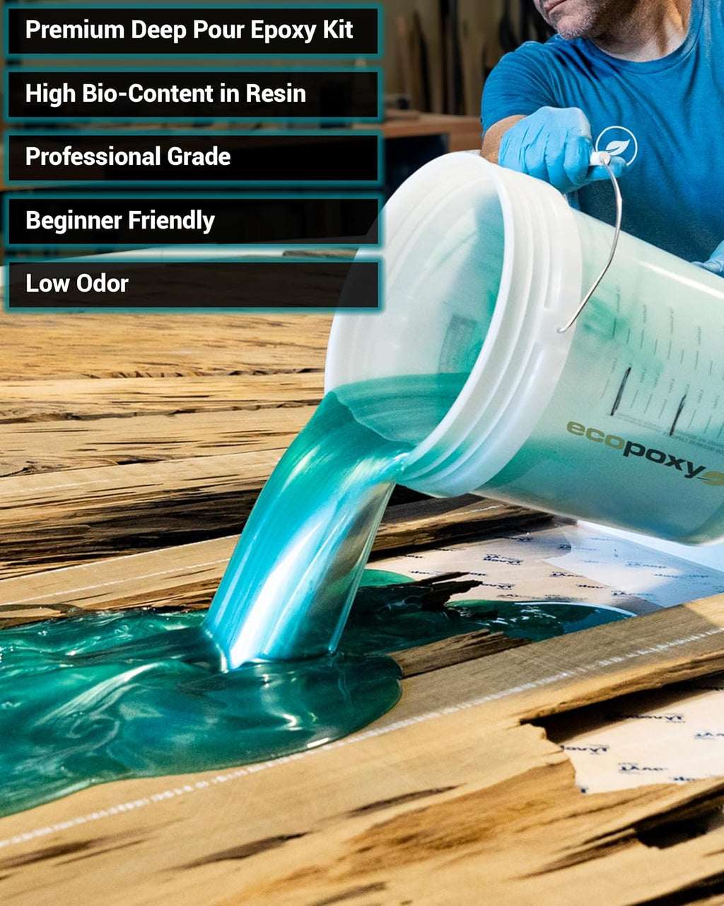 3.2 Gal Deep Pour Epoxy Resin with 8 x 60ml Pigment Kit D8018