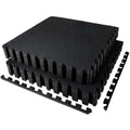 0.56in Thick 24 Sq Ft Interlocking Rubber Top EVA Foam Exercise Mats N914052