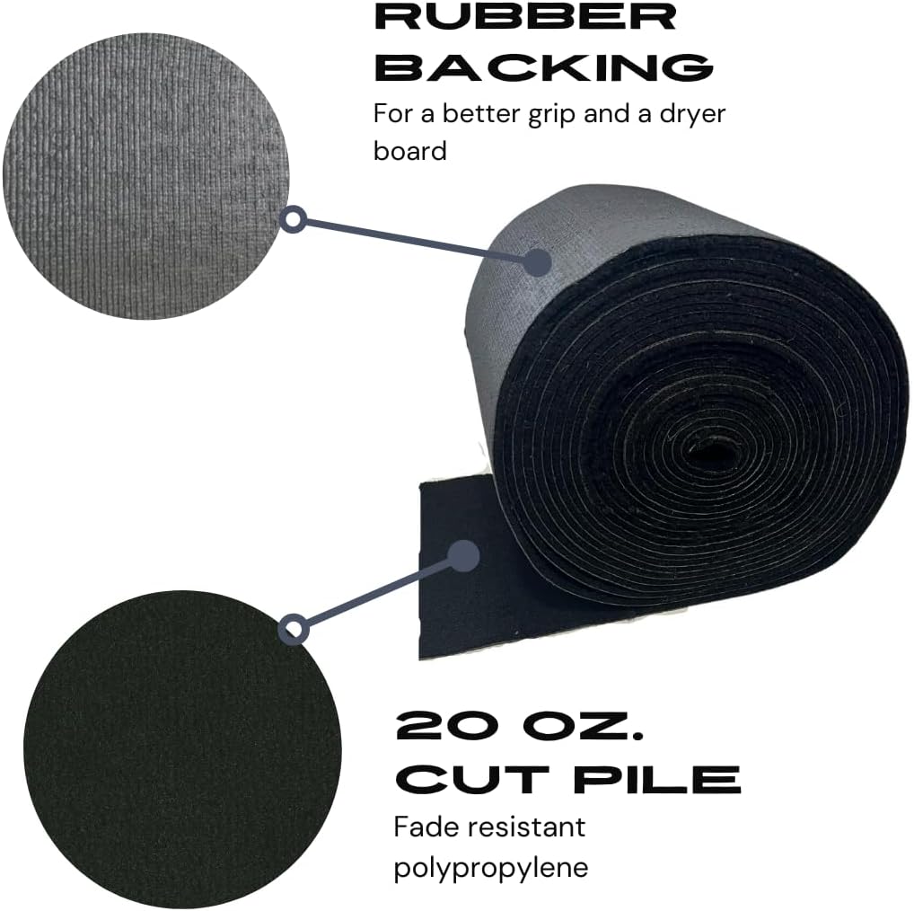 20oz Black Boat Trailer Bunk Carpet C99527