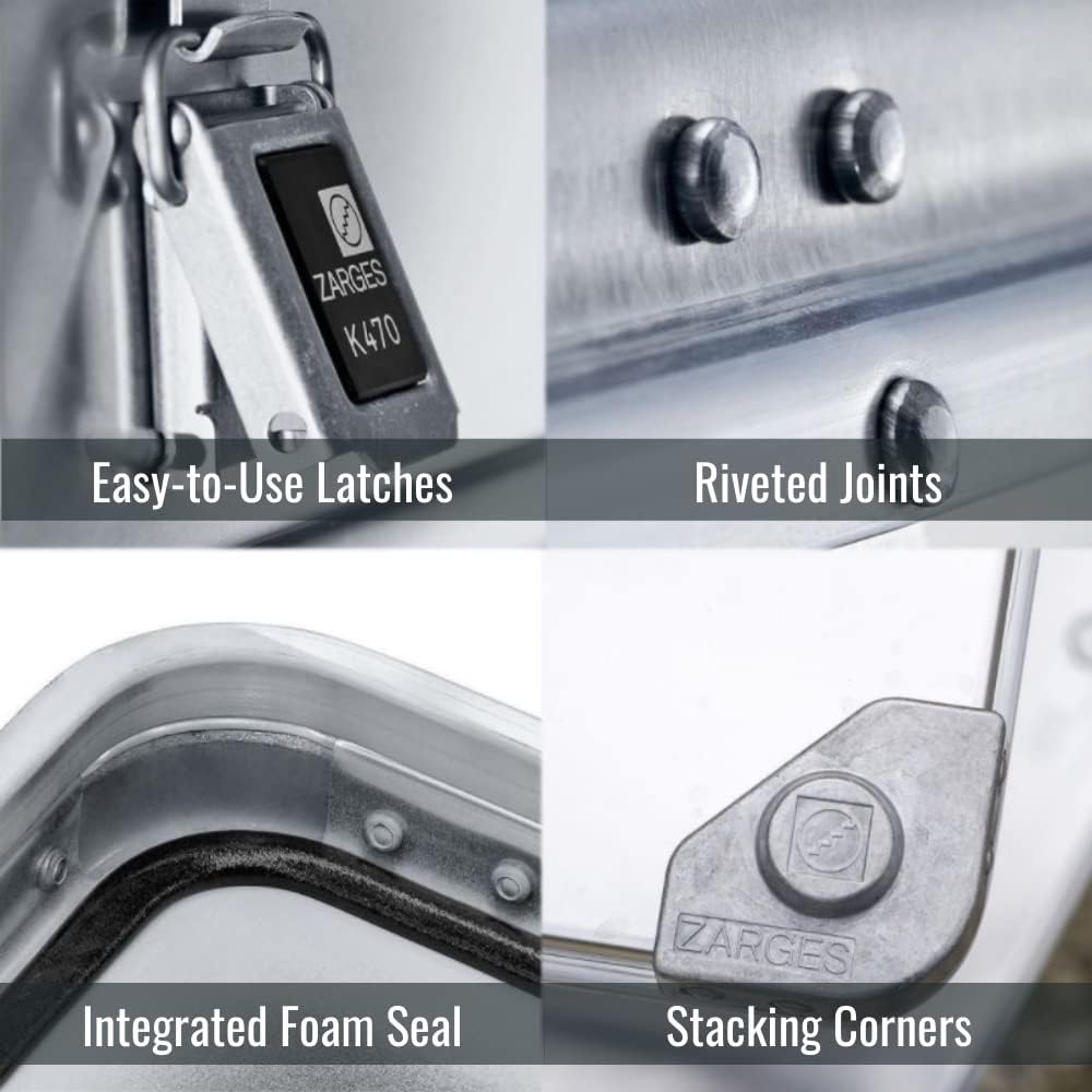 Aluminum Hard Protective Carrying Case, Stackable Storage, Dust and Water Resistant Q981