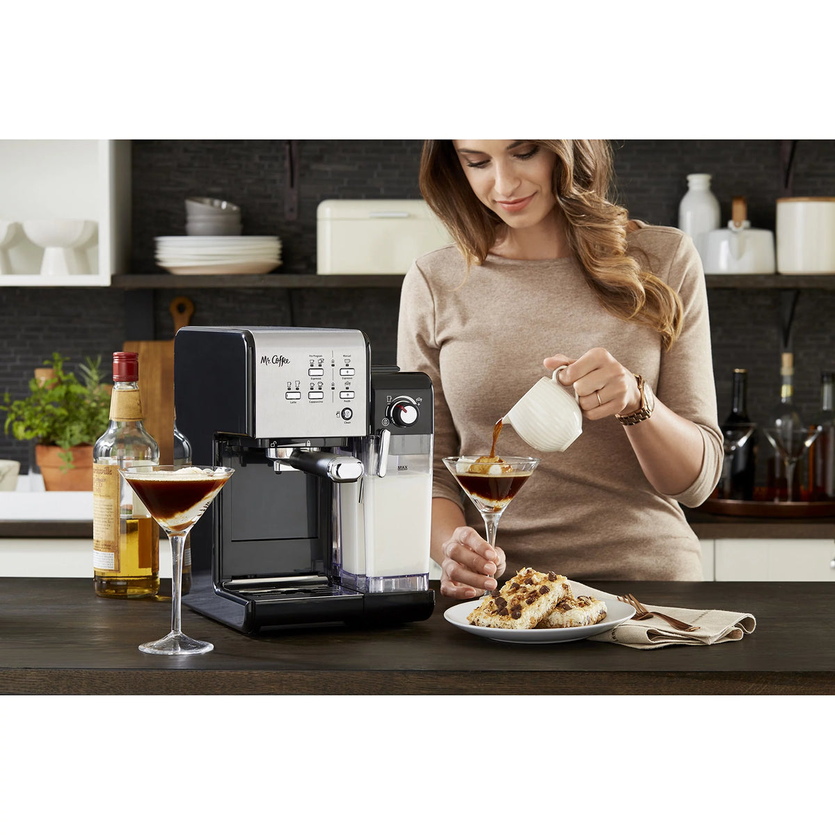 Black Espresso and Cappuccino Machine C212