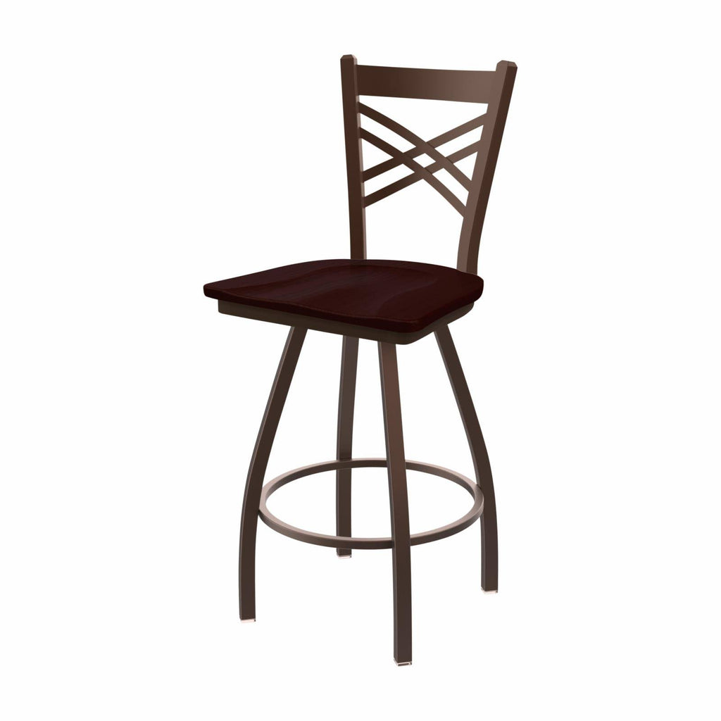 Swivel Counter Stool with Anodized Nickel Finish S9625