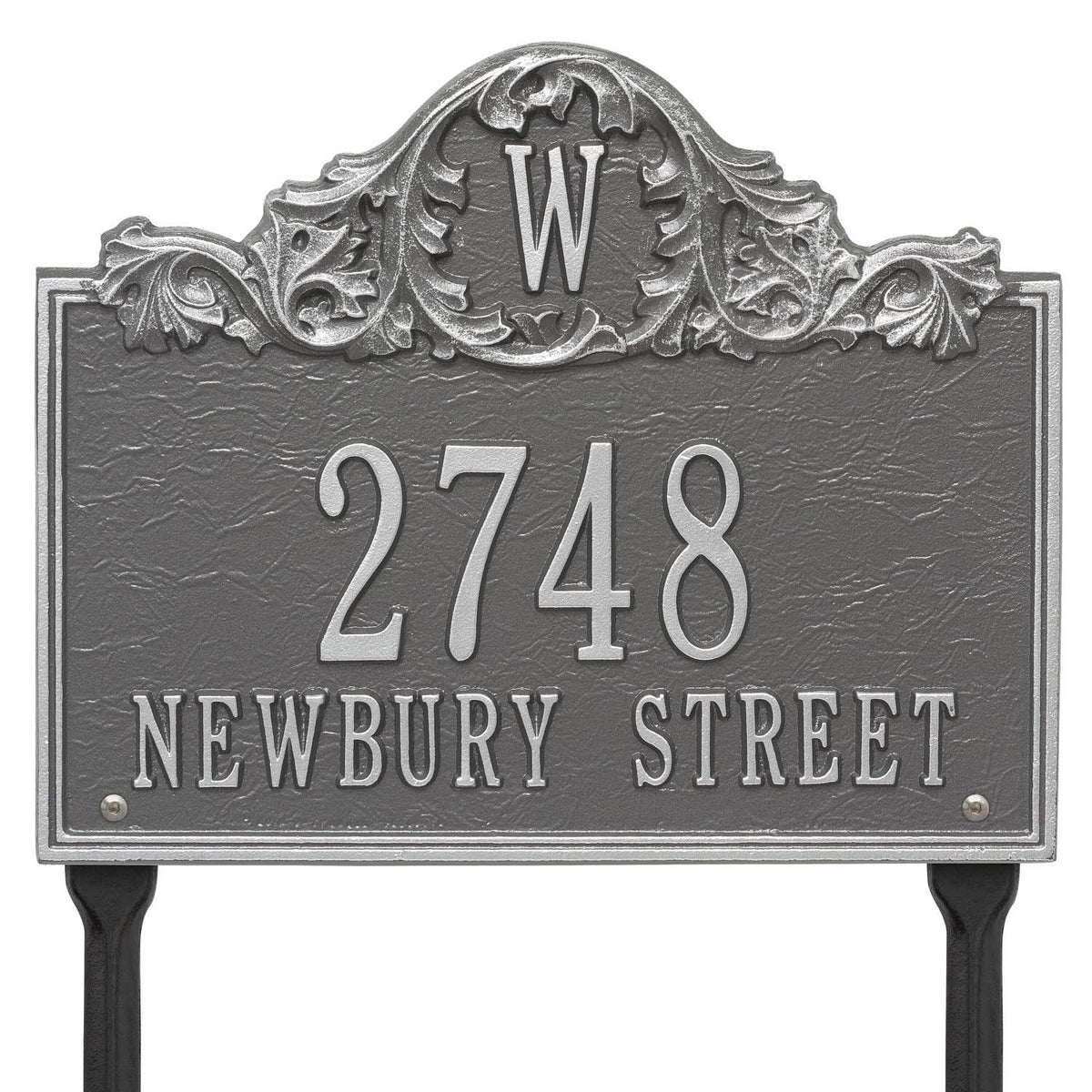 Pewter Silver Monogram Plaque F594063