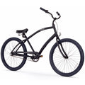 Matte Black 26-Inch 3-Speed Beach Cruiser Bicycle S5664