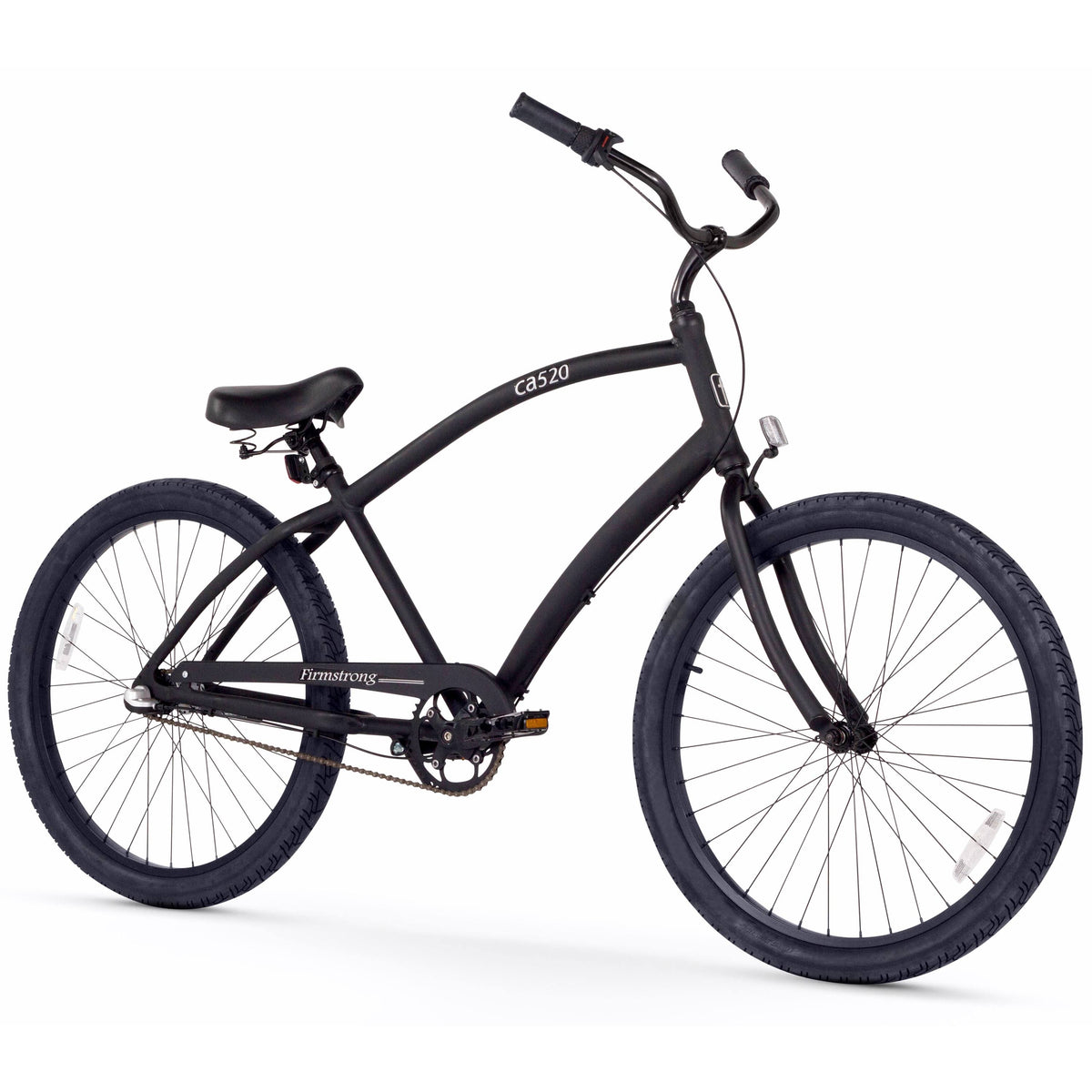 Matte Black 26-Inch 3-Speed Beach Cruiser Bicycle S5664