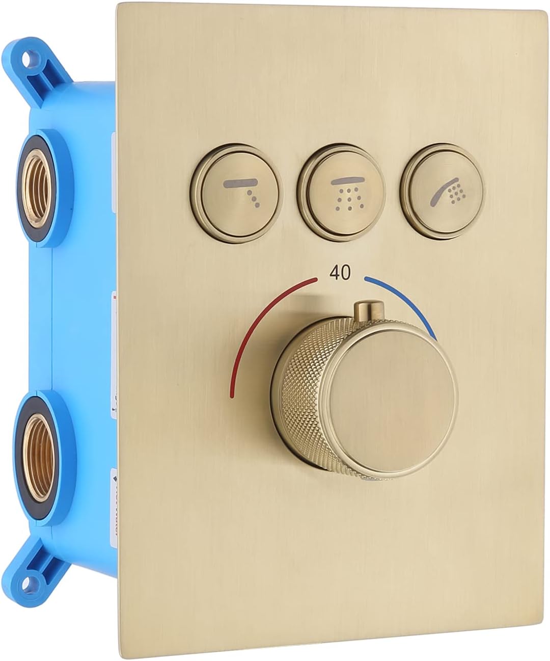 Brass Thermostatic Shower Mixing Valve with Diverter, Polished Chrome S66509