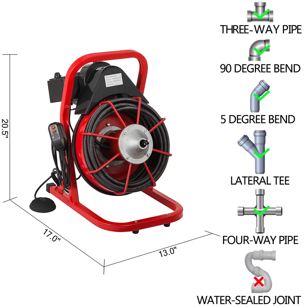 75ft x 1/2 in 370W Electric Drain Auger W55377