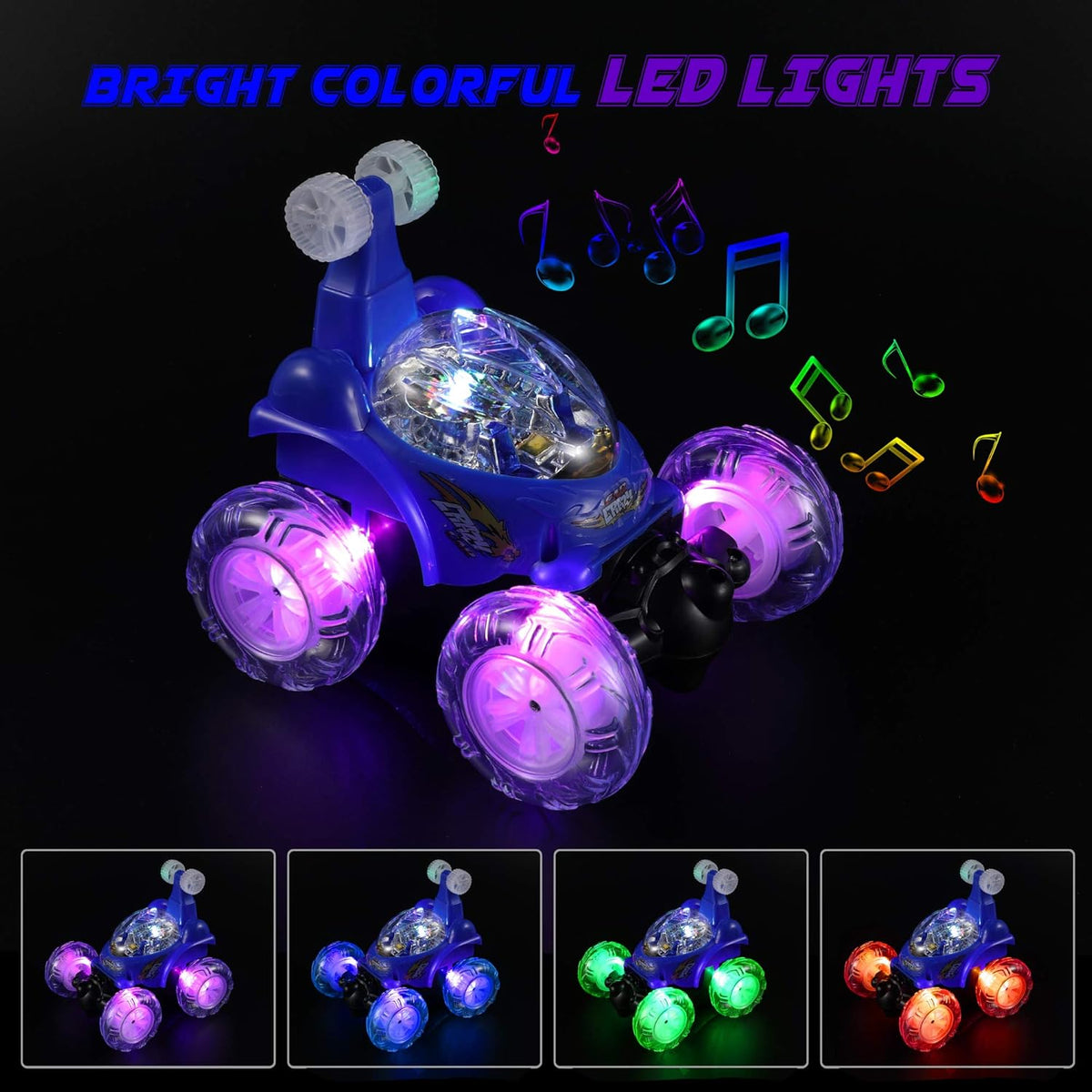2.4GHz 2 in 1 RC Stunt Car with LED Headlights W352961